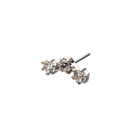3 Gem Prong Set Cluster Threadless Attachment