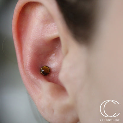 Titanium Genuine Stone Threadless Attachment