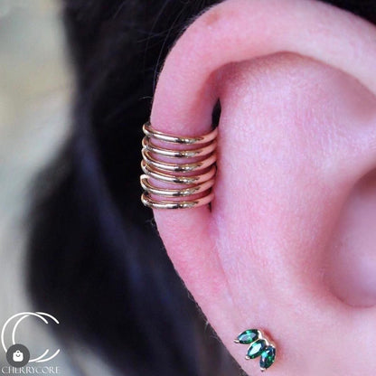 14k Gold Seam Ring