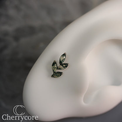 Autumn -Genuine Moss Agate- Titanium Threaded Attachment