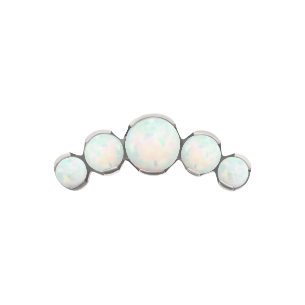 Titanium Prong set 5 Gem Arc Threadless Attachment