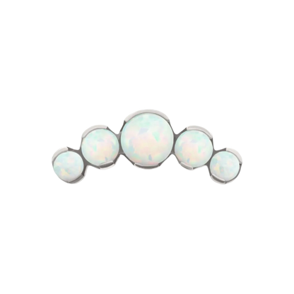 Titanium Prong set 5 Gem Arc Threadless Attachment