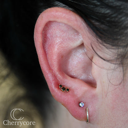 Three Sisters- Genuine Onyx- Threadless Attachment