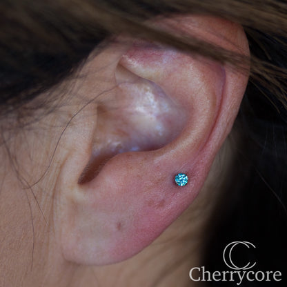 Titanium Prong Set Gem Threadless Attachment