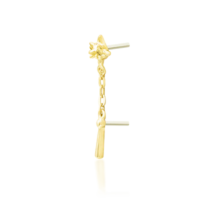 Flail- 14k Gold- Threadless attachment