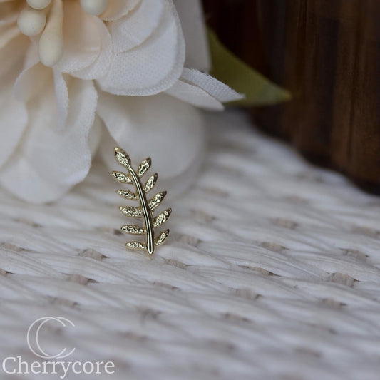 Laurel-14k Solid Gold- Threadless Attachment