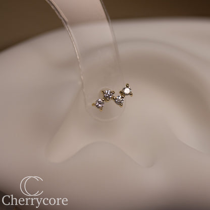 Fizzz- Genuine Lab Diamonds- Threadless attachment