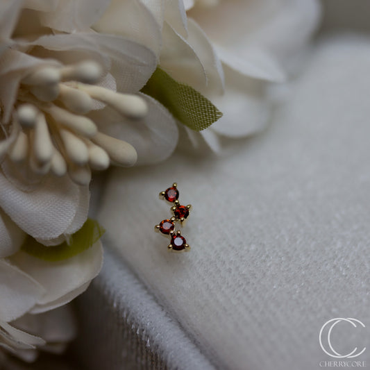 Fizzz- Genuine Garnet- Threadless attachment