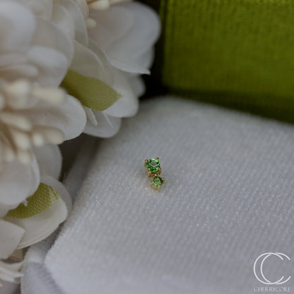 Bebe - Genuine Tsavorite- Threadless Attachment