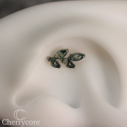 Autumn -Genuine Moss Agate- Titanium Threaded Attachment