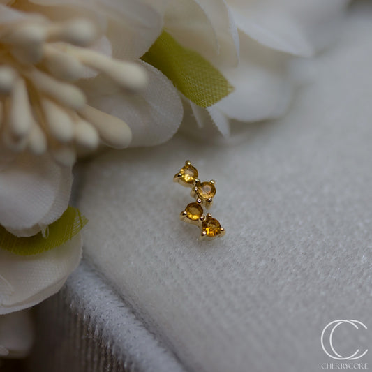 Fizzz- Genuine Citrine- Threadless attachment