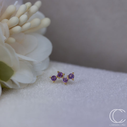 Fizzz- Genuine Amethyst- Threadless attachment
