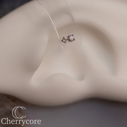 Bebe - Genuine Lab Diamonds-White Gold- Threadless Attachment