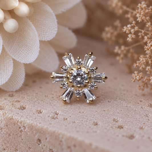 Astoria- 14k Yellow gold - Internally Threaded attachment