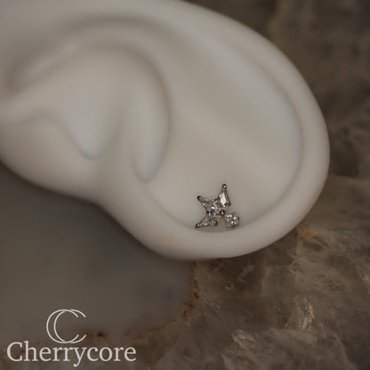 Lyra - CZ- Titanium Threaded attachment