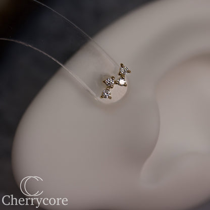 Fizzz- Genuine Lab Diamonds- Threadless attachment