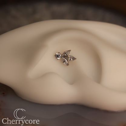 Petal - CZ- Titanium Threaded attachment