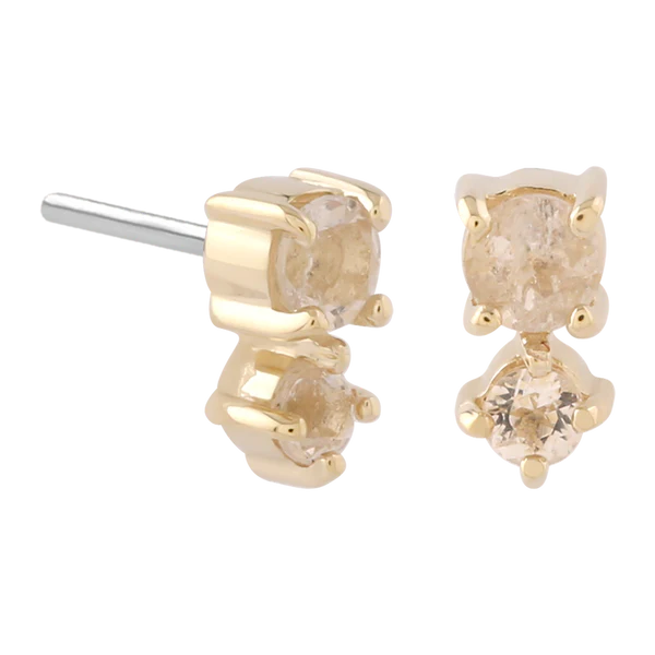 Bebe - Genuine Morganite- 14k  Gold Threadless Attachment