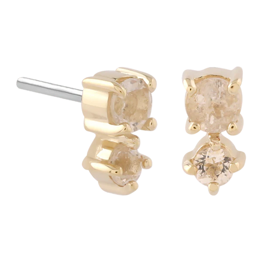 Bebe - Genuine Morganite- 14k  Gold Threadless Attachment