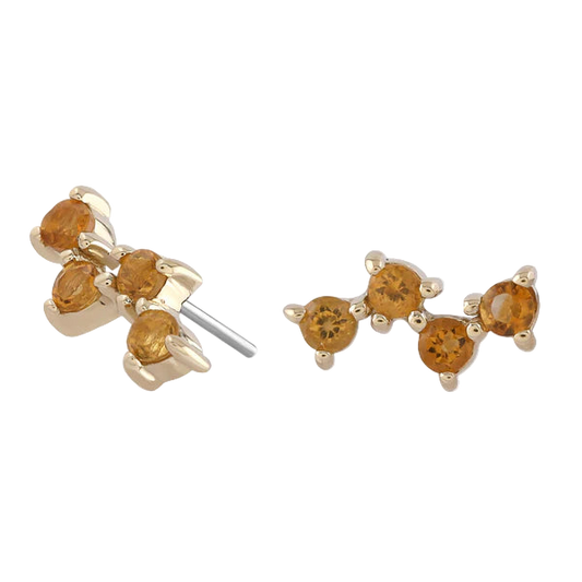 Fizzz- Genuine Citrine- Threadless attachment