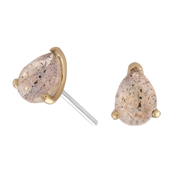 Poire Belle - Faceted Genuine Labradorite - Threadless attachment