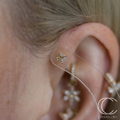 Flora - 14k Yellow Gold- Threadless attachment