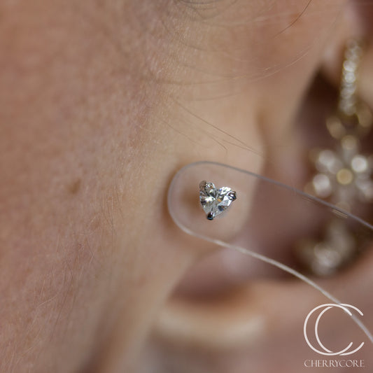 Sweet Heart - 14k White Gold - Threadless Attachment