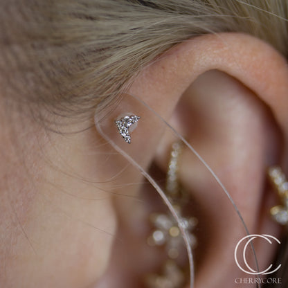 Cupid - 14k White Gold- Threadless attachment