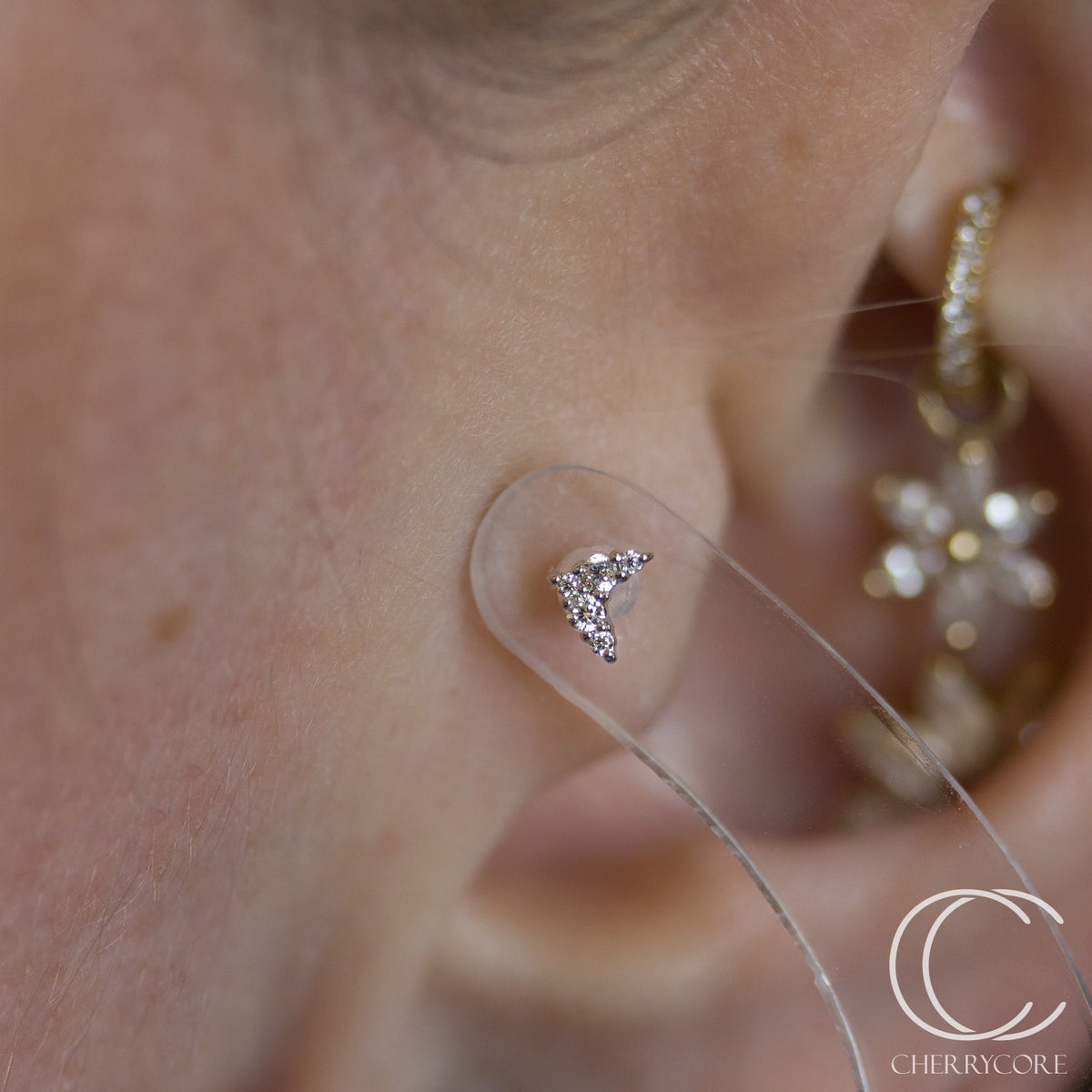 Cupid - 14k White Gold- Threadless attachment