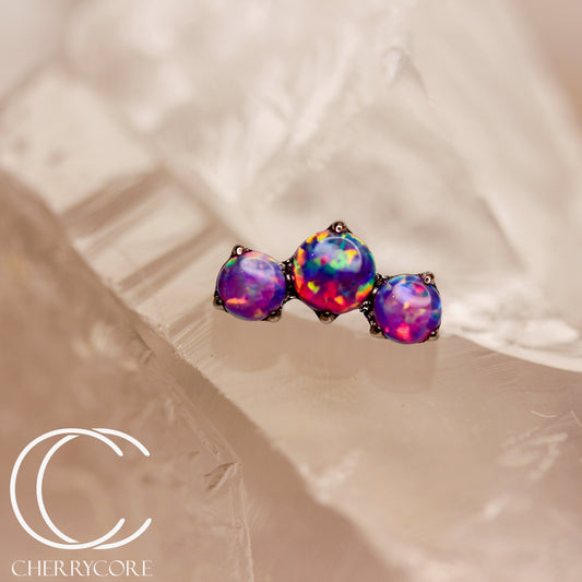 Prong Set Lavender Opal Mini Arc -  Titanium Threaded attachment