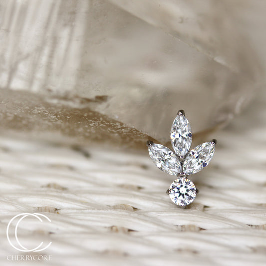Petal - CZ- Titanium Threaded attachment