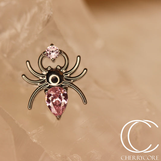 Spider- Pink CZ- Threaded attachment