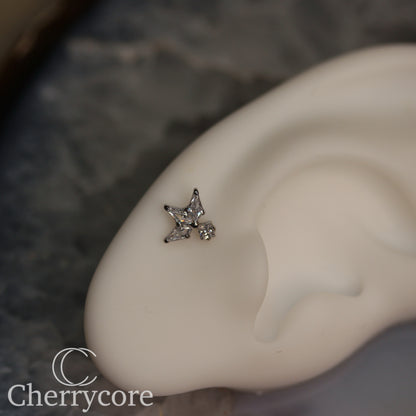 Lyra - CZ- Titanium Threaded attachment