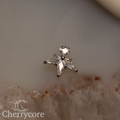 Lyra - CZ- Titanium Threaded attachment