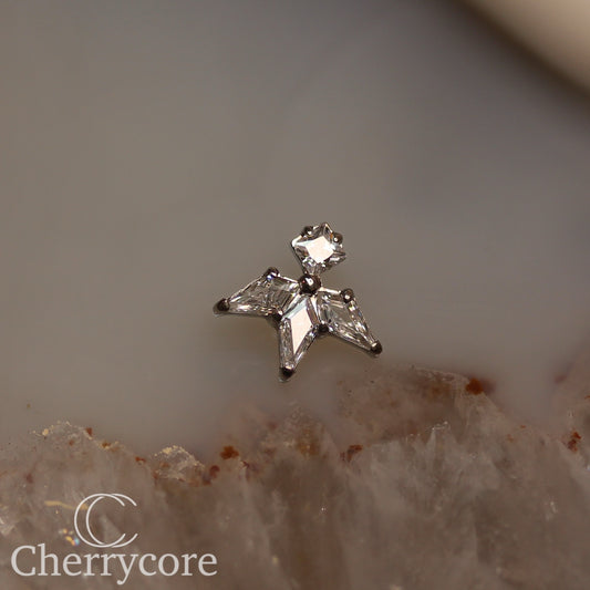 Lyra - CZ- Titanium Threaded attachment