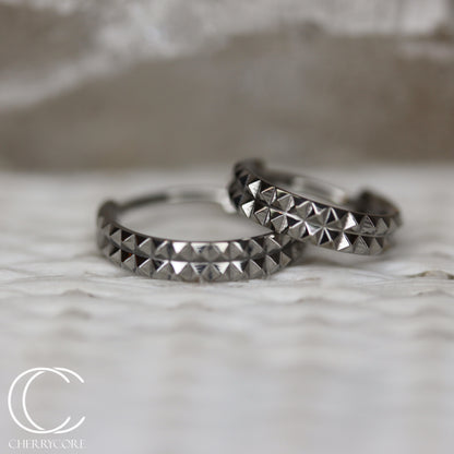 Titanium Pyramid- Cuff Style- Hinge Ring
