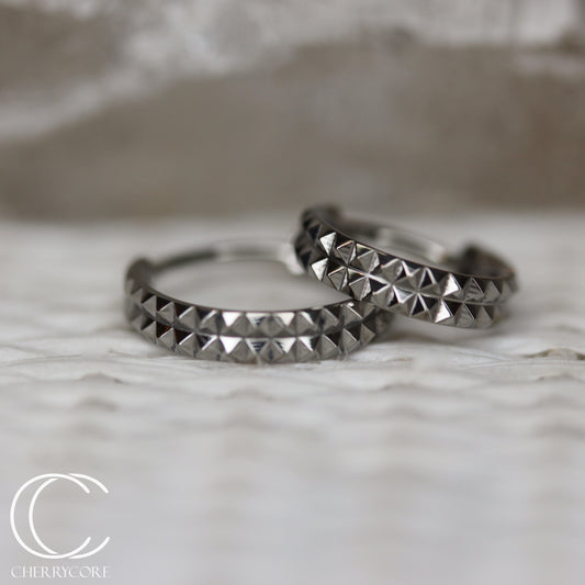 Titanium Pyramid- Cuff Style- Hinge Ring