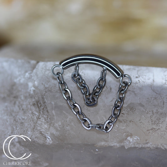 Titanium Double Chain Drape - Internally Threaded Attachment