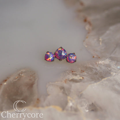 Prong Set Lavender Opal Mini Arc -  Titanium Threaded attachment
