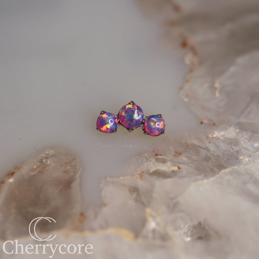 Prong Set Lavender Opal Mini Arc -  Titanium Threaded attachment