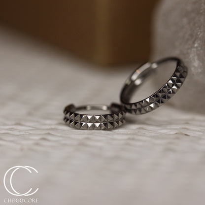 Titanium Pyramid- Cuff Style- Hinge Ring