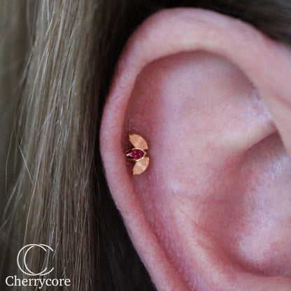 3 Gem Marquise Fan Threadless Attachment