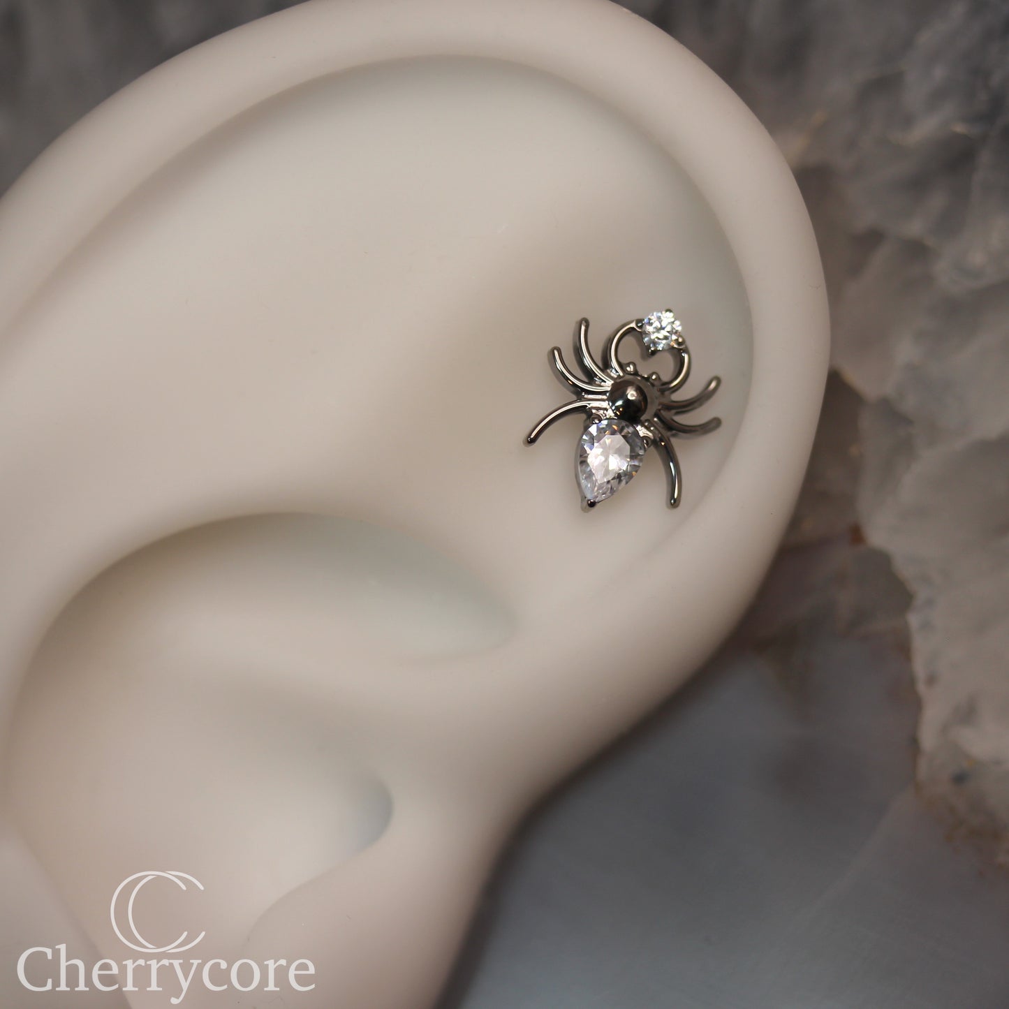 Spider- Cubic Zirconia- Threaded attachment