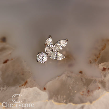 Petal - CZ- Titanium Threaded attachment