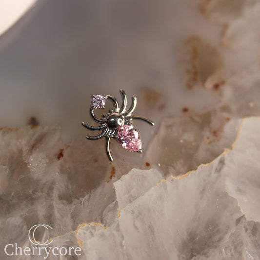 Spider- Pink CZ- Threaded attachment