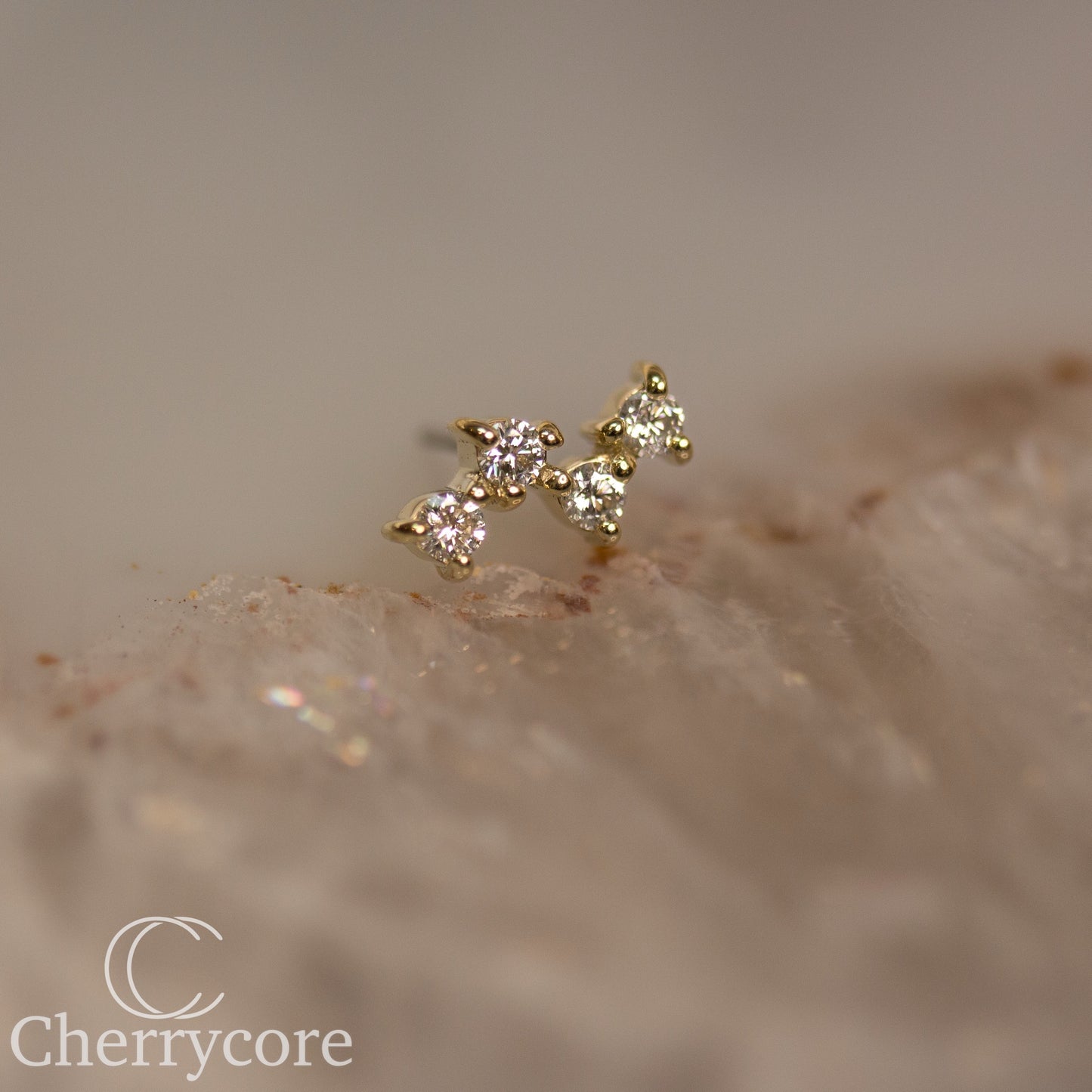 Fizzz- Genuine Lab Diamonds- Threadless attachment