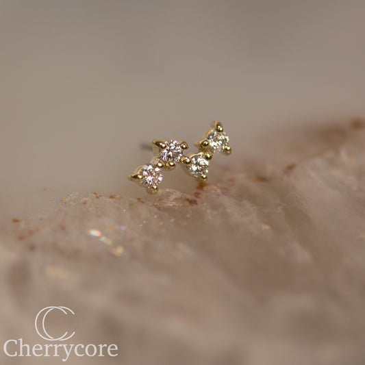 Fizzz- Genuine Lab Diamonds- Threadless attachment