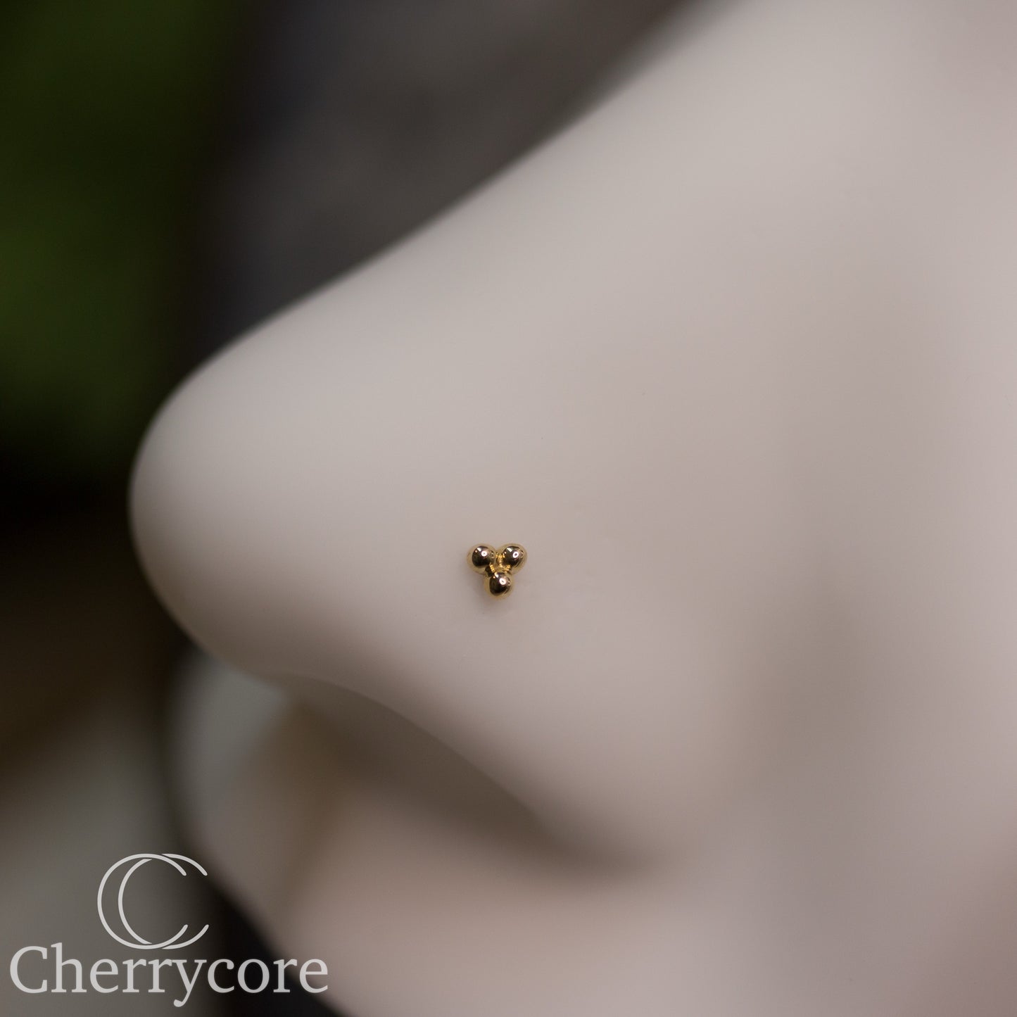 14k Gold- Tribead -Threadless Attachment