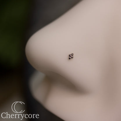 14k Gold- Mini Quad Bead -Threadless Attachment