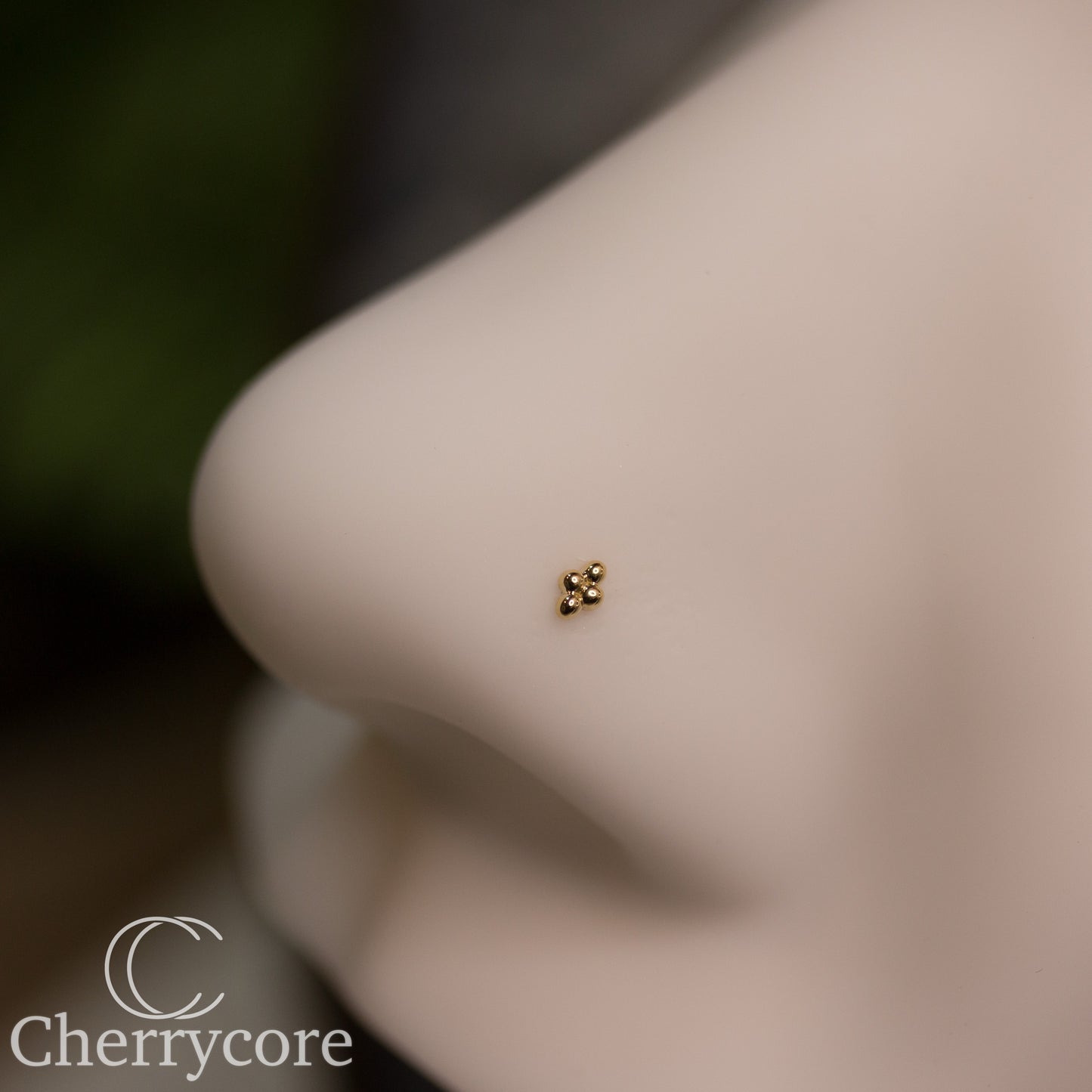 14k Gold- Mini Quad Bead -Threadless Attachment